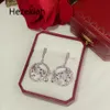 Hezekiah S925 Tremella needle Leopard circular Earrings Luxurious Luxury high-end Banquet Earrings French quality Free shipping Dance