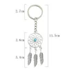 2018 Fashion Dream Catcher Tone Key Chain Silver Ring Feather Tassels Keyring KeyChain for Gift1024605