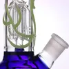 Glow In The Dark Bong hookahs 4 Arms Perc Glass Beaker Water Pipe Luminous Bongs Smoking Dab Oil Rig for smoker