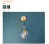 Nordic Modern Lampa Lampa LED Glass Ball Ball Mirror obok amerykańskiego światła Retro Wall Light Sconce Wandlamp Aplique Murale251m