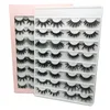 16 Pairs 25mm False Eyelash book 3D 5D 8D Faux Mink Eyelashes Handmade Fluffy Eye Lashes Real Mink Lashes Makeup Thick Fake Eyelashes