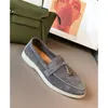 Luxury Designer Summer Charms Walk casual Shoes Women casual shoes Men Suede Calf Skin Muller shoes Brand classic Walking Flats