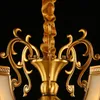 DHL 2019 Żyrandol europejski styl miedzi wisiorek lampy salon żyrandol oświetlenie sypialni restauracja retro żyrandol lampa sufitowa