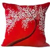 Housse de coussin à motif d'arbre, peinture à l'huile 3D, pour voiture, Support de taille, chambre à coucher, salon, canapé, taie d'oreiller