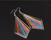 fashion handmade silk thread DIY bohemian earrings for women creative Geometric earrings girls party dangle earrings