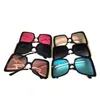 Moda de óculos de sol de grandes dimensões Mulheres marca vintage Black Pink Sun Glasses quadradas óculos de sol homens homens metal abelhas tons uv4002044731