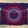 Indischer Hippie-Bohemien-Psychedelic-Pfau-Mandala-Wandbehang, Bettwäsche-Wandteppich