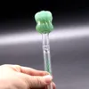 Jade chou forme Pyrex verre eau main fumer tuyaux 5 pouces 3 couleurs haute qualité brûleur à mazout Tube