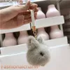 Carino vera pelliccia di coniglio coniglietto borsa fascino portachiavi accessori telefono borsa borsa regalo