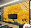 3d three-dimensional metal texture murals make a tree to customize the beautiful wallpaper you like