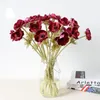 1 PC PU Anemone Prawdziwe Dotknij Sztuczne Kwiat Wedding Bridal Róża Bukiet Fotografia Rekwizyty Ogród Ornament Dekoracja Domowa