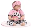 22 pés Simulação Sono do bebê com teste padrão da vaca roupas cor de rosa Mini bonito durável e segura Material de Silicone