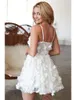 작은 흰색 미니 짧은 칵테일 드레스 2020 새로운 저렴한 V 넥 레이스 Appliqued 짧은 댄스 파티 드레스 정장 파티 착용 BC2275