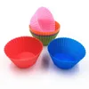 7cm Silicone Macio Bolo Redondo Muffin Moldes De Cupcake De Chocolate Assadeira Maker Mold Bandeja Forro Moldes De Forro De Forro LX8038