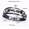 Nieuwe Mode Handgemaakte Lederen Armband 8 Armbanden Voor Vrouwen Multi Layer Wrap Lederen Armbanden Armband Sieraden