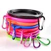 Popular 8 Colors collapsible Silicone pet Water Dish feeder cat food foldable travel dogs Feeding bowls Free shipping