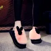 New Fur Slippers Women's House Shoes Women Winter Platform Slippers Cotton Shoes Cartoon Rabbit Ears Cute Slipper Warme Hausschuhe