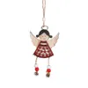 Nordic Wooden Angel Doll Hanging Ornaments Christmas Decoration Wind Chime Pendant Xmas Tree Decor Navidad Craft Gift JK1910