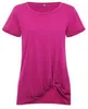 Tシャツの女性デザイナーTシャツ半袖夏のシャツの緩いカジュアルなクロップトップの結び目のファッションシャツvestidos衣装の女性服4266