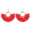 New design ladies tassel earring bohemian style women handmade stylish earrings sector hanging earrings tassel pendant