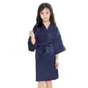 Enfants filles d'été robes enfants filles solids satin kimono robe girls peignoir des vêtements de nuit pyjamas nightrobe ljja38286631477