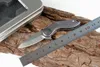 3 Handles Color Mini Small EDC Pocket Flipper Folding Knife D2 Satin Blade CNC TC4 Titanium Alloy Handle Gift Knives