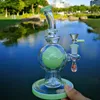 Vaso de vidrio colorido Bongs Cabezal de ducha Percolador Bola Cachimbas 8 pulgadas Tipo doblado Aceite Dab Rigs 14 mm Junta femenina Dabbing Rig Tuberías de agua con tazón XL1971