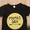 2020 MAMA Letter Infant Baby Boy Clothes Set 024M Letter Print Black Tshirt Tops Camouflage Print Long Pants Casual Kids Set4330067
