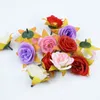 5 cm Seidenrosen Weihnachtsdekorationen für Home Wedding DIY Nadel Scrapbooking Blumen Künstliche Pflanzen Gefälschte Plastikblumen1278z
