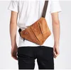 Designer-Men Genuine Leather Crossbody Bag Retro Leather Hiking Fishing Waist Leg Bag X431