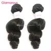 Glamoroso cabelo humano não processado 2 pacotes malaysian onda solta cabelo virgem cor natural cutícula de cabelo humano extensões