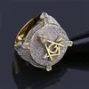 Muchos diseños para opciones Bling Iced Out Gold Rings Mens Hip Hop Jewelry Cool CZ Stone Men Hiphop Anillos Tamaño 7-11