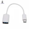 100 sztuk Nowy typ C Adapter kablowy OTG USB 3.1 Type-C Mężczyzna do USB 2.0 A Samica OTG Data Cable Cord Adapter White / Black około 16,5 cm