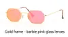 Wholesale- Marque Designer Sunglasses Hommes Femmes Métal Cadre Cadre Miroir UV400 Verres de verre Octagonal Lunettes de soleil avec boîte de vente au détail et étiquette