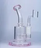 5.9 inch Glazen Bong Waterpijpen Waterpijpen Bedwelmende Glazen Olie Dab Rig Paarse Glazen Water Bongs Met 14mm Banger