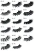 1Pair/lot 3D Mink Eyelash Lilly Real Mink Handmade Crossing Lashes Individual Strip Thick Lash Fake Eyelashes