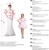 2019 Naeem Khan Suknie ślubne Kombinezony z długim rękawem Koronki z odpinanym pociągu Beach Bridal Suknie Spodnie Garnitury Robe de Mariée