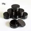 500 unids 10g Black Plastic Tarras pequeñas Crema redondas JARS 10ML Botella de cosmética Make Up Far Envío gratis