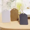 10 * 5cm 500pcs handgjorda DIY julklappskoder med blomma kant Nya tomma Kraft Papertags bakning på paketet