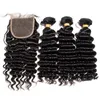 Melhor 10A Brazilian Profunda Onda Curly Virgem Cabelo Não Transformado Peruano Indiano Malásia Remy Cabelo Humano Weave Bundles Cuticle Align 2 Ano Vida