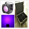 6 stks met flightcase indoor bruiloftsfeestje gebruik paarse led cob par licht 70W cob led uv par licht