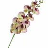 زهور أوركيد الفراشة الاصطناعية اللاتكس 9 رؤساء لمسة حقيقية جيدة الجودة phalaenopsis Orchid 40 "للديكور الأزهار المنزل 21 ألوان