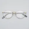Lunettes ovales rétro au design bicolore japonais, monture de lunettes de lecture pour hommes et femmes, monture de prescription pour myopie, 6099490