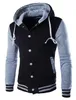 대형 M-3XL 착실히 보내다 8 색 남성 재킷 패션 캐주얼 후드 야구 재킷 컬러 매칭 스트리트 자켓