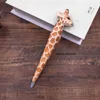 Wood Carving Pens Black Rollerball pens 40Models Wood Animals Creative Roller ball pens Kids Funny Gifts