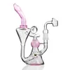 7.8 inç geri dönüştürücü bong cam su boruları Bubbler kafa yağ kuleleri su bonglar 14mm banger ile nargile