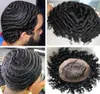 Pruik voor mannenhaar Mono met NPU-toupetje Wave-toupetje Gitzwart 1 Braziliaanse maagd Vervanging van menselijk haar voor zwarte mannen Snel 5606074