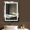 1 Pc moderne 24 W LED salle de bain monté miroir mural éclairé éclairé Simple rétro-éclairé avec bouton tactile vanité lumière miroir de maquillage 2525663