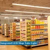 Azione negli Stati Uniti a forma di V LED integrato tubi luminosi 4ft 5 piedi 6 piedi 8ft tubo del LED T8 72W 100W doppi lati Bulbi negozio luce più fredda Porta illuminazione