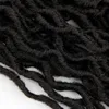 Boho déesse Locs synthétique droit 1B BUG 12 pouces 18 Crochet tressage cheveux Europe états-unis noir tissé cheveux